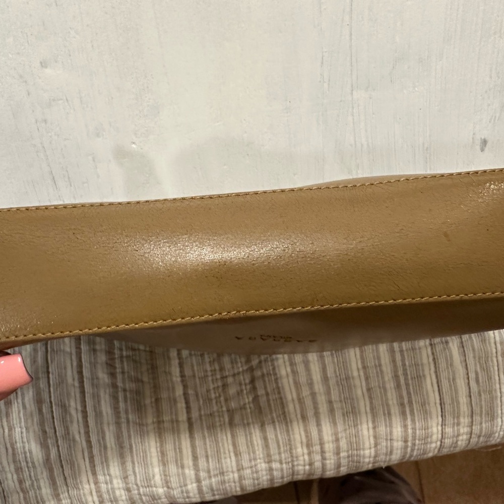 Barbara Milano 90s Italian Leather Shoulder Bag – Tan Brown Y2K Minimal Purse - Picture 12 of 13